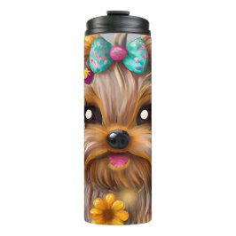 Garrafa Térmica Cute Yorkie Kawaii