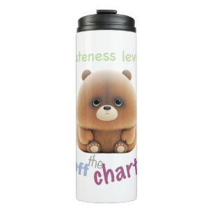 Garrafa Térmica Cuteness Bear Cuteness Level Bonito Engraçado