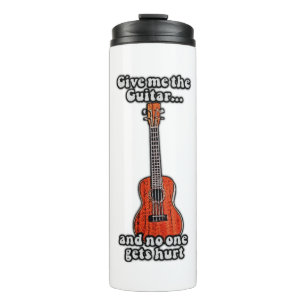 Garrafa Térmica Dá-me a guitarra e ninguém se machuca.