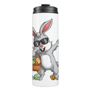 Garrafa Térmica Dabbing Rabbit Páscoa Day Ovos Dab Bunny
