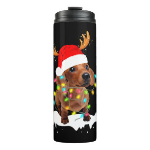 Garrafa Térmica Dachshund Christmas
