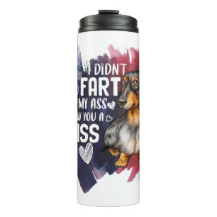 Garrafa Térmica Dachshund Cute Gift for Dog Pai Mãe