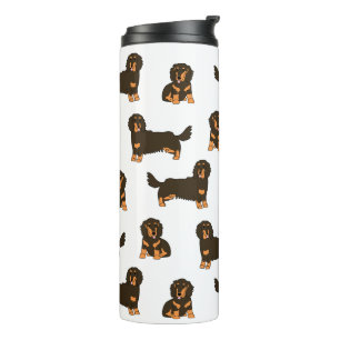 Garrafa Térmica Dachshund de cabelos longos