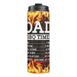 Garrafa Térmica Dad BBQ Timer Funny BBQ Sarcasm