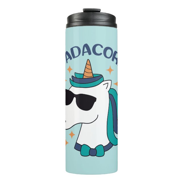 Garrafa Térmica Dadacorn com óculos de sol (Frente)