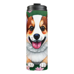 Garrafa Térmica Daisies e Corgi