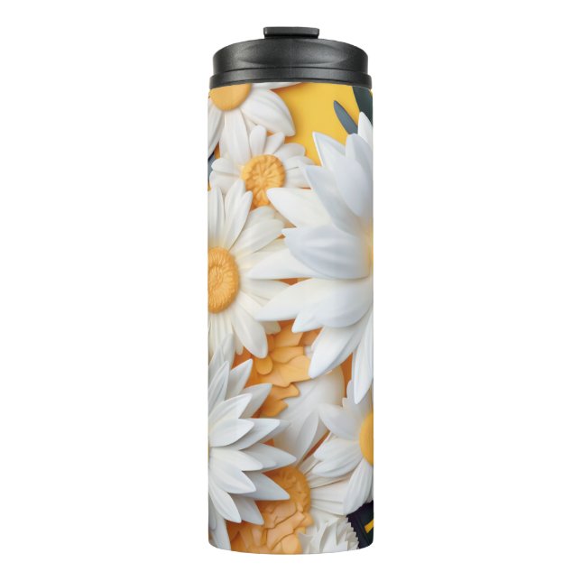 Garrafa Térmica Daisy Floral Slim Thermal Tumbler (Frente)