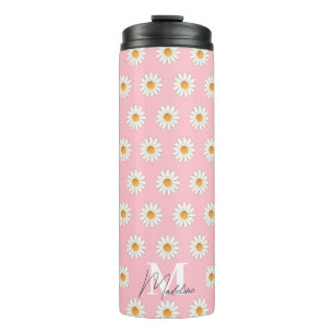 Garrafa Térmica Daisy Floral Thermal Tumbler - Insulado com Estéti