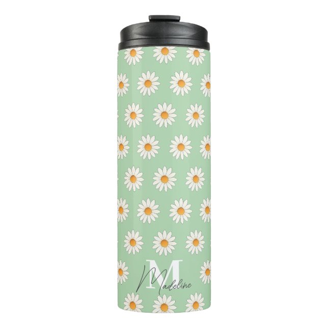 Garrafa Térmica Daisy Floral Thermal Tumbler - Insulado com Estéti (Frente)