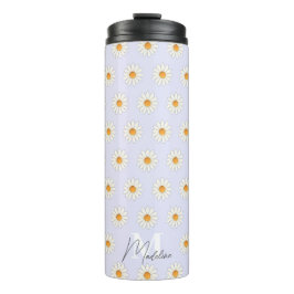 Garrafa Térmica Daisy Floral Thermal Tumbler - Insulado com Estéti
