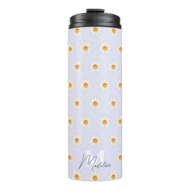 Garrafa Térmica Daisy Floral Thermal Tumbler - Insulado com Estéti (Frente)