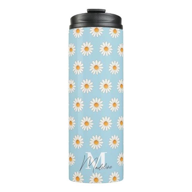 Garrafa Térmica Daisy Floral Thermal Tumbler - Insulado com Estéti (Frente)