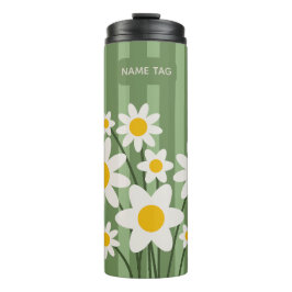 Garrafa Térmica Daisy Green Floral Thermal Tumbler