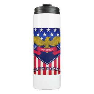 Garrafa Térmica Dakota do Sul, EUA, Bandeira