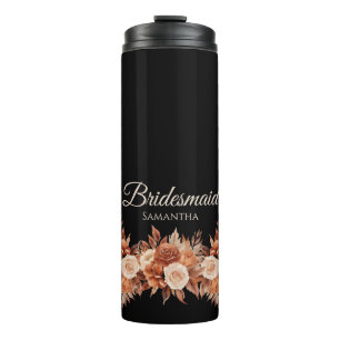 Garrafa Térmica Dama do Watercolor Autumn Elegance-Bridesmaid-