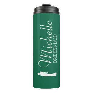 Garrafa Térmica Damas de honra personalizadas de rosa corado