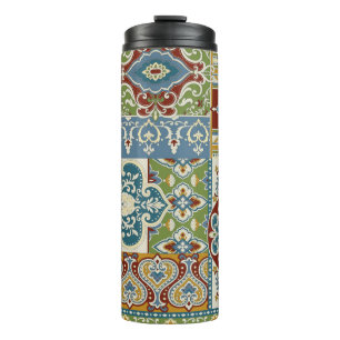 Garrafa Térmica Damask Patchwork: Colorful Turkey Vintage.