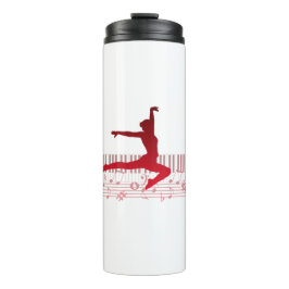 Garrafa Térmica dançarina de balé em um teclado