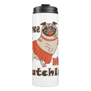 Garrafa Térmica Dance como ninguém está assistindo Pug Dog feminin