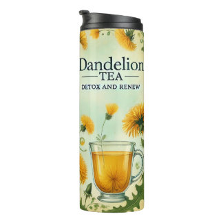 Garrafa Térmica Dandelion Tea Design AI art