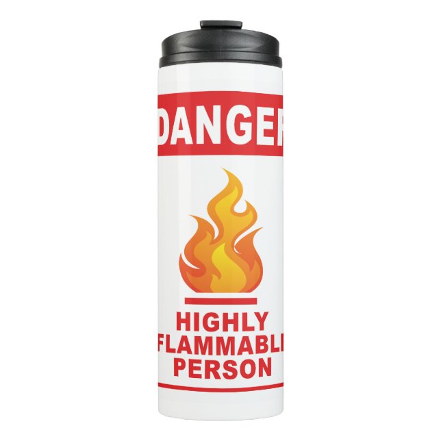 Garrafa Térmica Danger Highly Flammable Person (Frente)