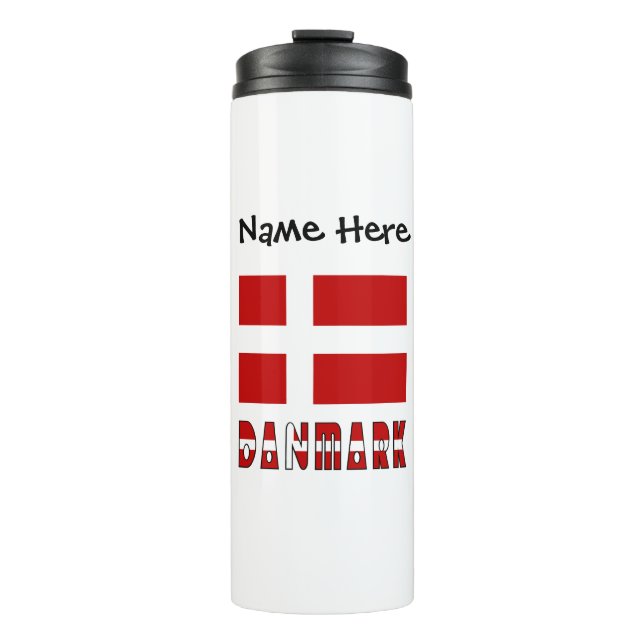 Garrafa Térmica Danmark e Dannebrog Personalizado  (Frente)