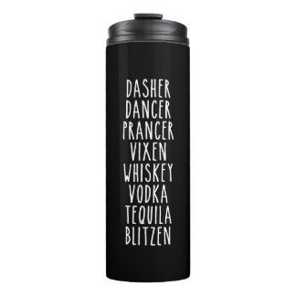 Garrafa Térmica Dasher Dancer Prancer Vixen Whiskey Vodka Tequila