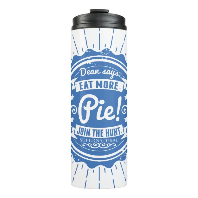 Garrafa Térmica "Dean Diz Comer Mais Pizza!" (Frente)