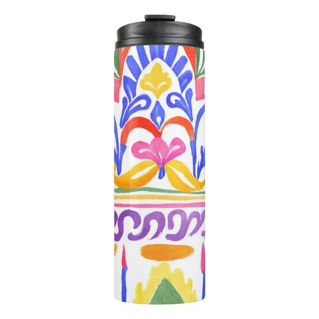 Garrafa Térmica decor romeno tradicional (Frente)