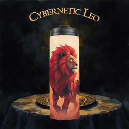 Garrafa Térmica Deep Crimson Glow – The Lion of Burning Destiny.  