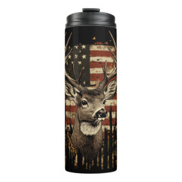 Garrafa Térmica Deer, Buck Season USA Flag