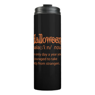 Garrafa Térmica Definição de Dicionário Engraçado do Halloween