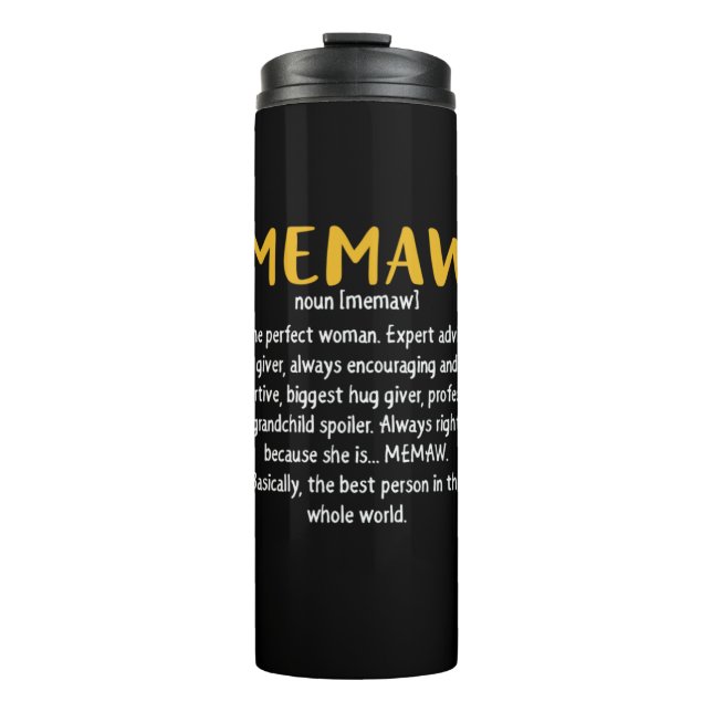 Garrafa Térmica Definição de Memaw de Arte-Mãe (Frente)
