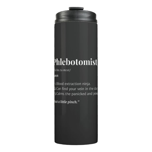 Garrafa Térmica Definição Phlebotomist - Tecnologia Engraçada de D (Frente)