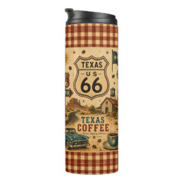Garrafa Térmica Degustações de Café na Estrada da Rota 66 no Texas