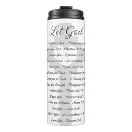 Garrafa Térmica Deixem que Deus faça inspiração na escritura