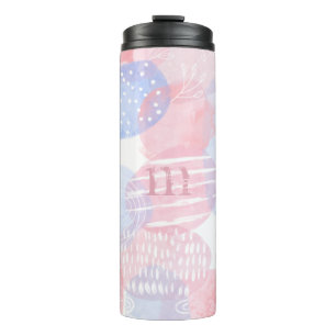 Garrafa Térmica Delicar Formas de Cor de Água de Abstrato Azul e B