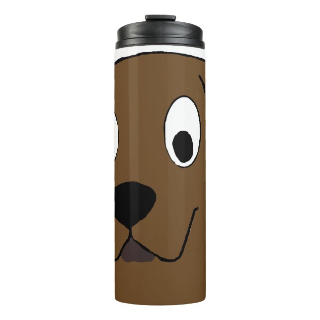 Garrafa Térmica desenho animado de chocolate labrador (Frente)