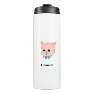 Garrafa Térmica Desenho Animado de Porco Fofo
