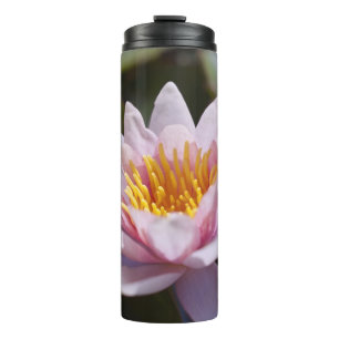 Garrafa Térmica Desenho Botânico Floral de Nenúfar Tropical