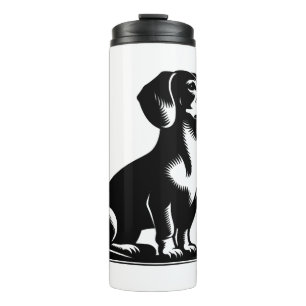 Garrafa Térmica Desenho Clássico de Caça Vintage Dachshund