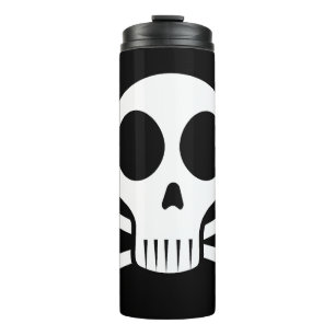 Garrafa Térmica Desenho de Caveira Pirata