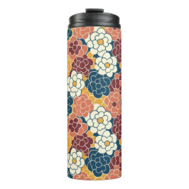 Garrafa Térmica desenho de flores por toda parte