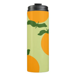 Garrafa Térmica desenho de padrão laranja