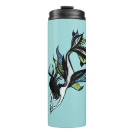 Garrafa Térmica Desenho de Tinta Legal da Sereia