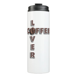 Garrafa Térmica Design Amante de Café com Feijão Real