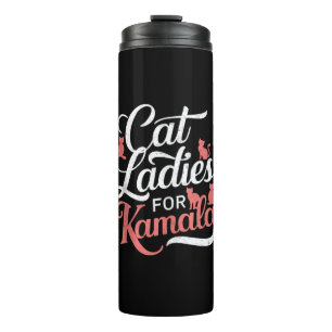 Garrafa Térmica Design Bonita - Gato feminino para Kamala com Gato