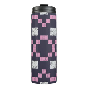 Garrafa Térmica Design com eclosão manual. Ornamento étnico do fet