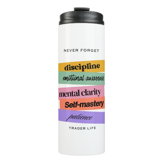 Garrafa Térmica Design comercial | Lembrete | Motivação n Marble (Frente)