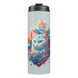 Garrafa Térmica Design Criativo de Gato de Fogo e Gelo